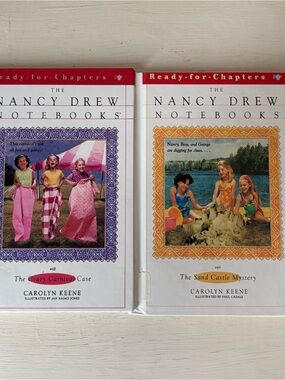 Nancy Drew Notebooks Kids Book Set - White Covers with Red and Purple Accents